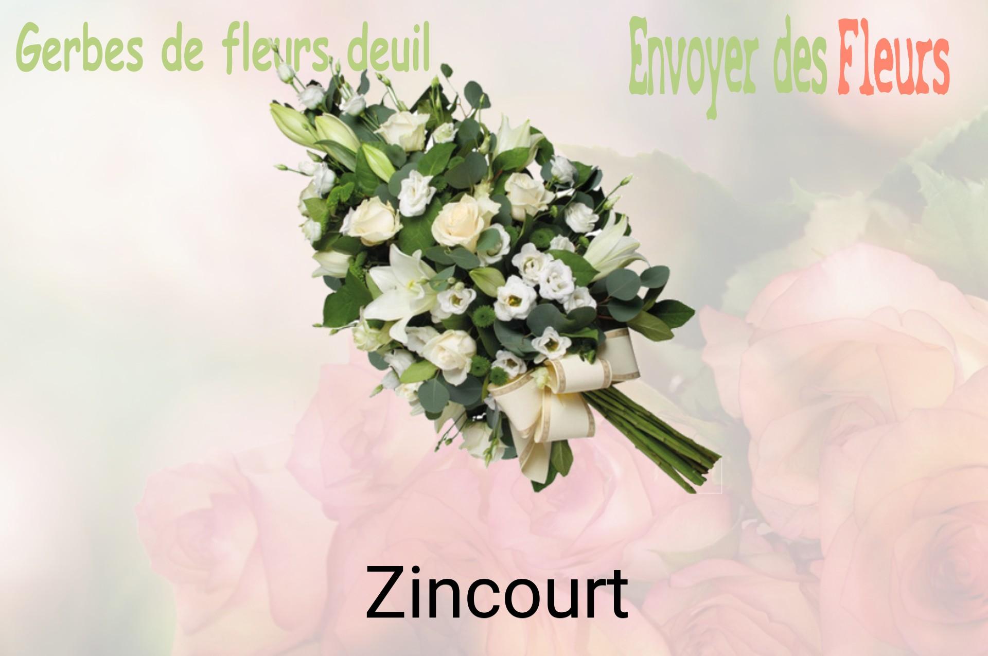 Gerbe de fleurs de deuil livrée à Zincourt